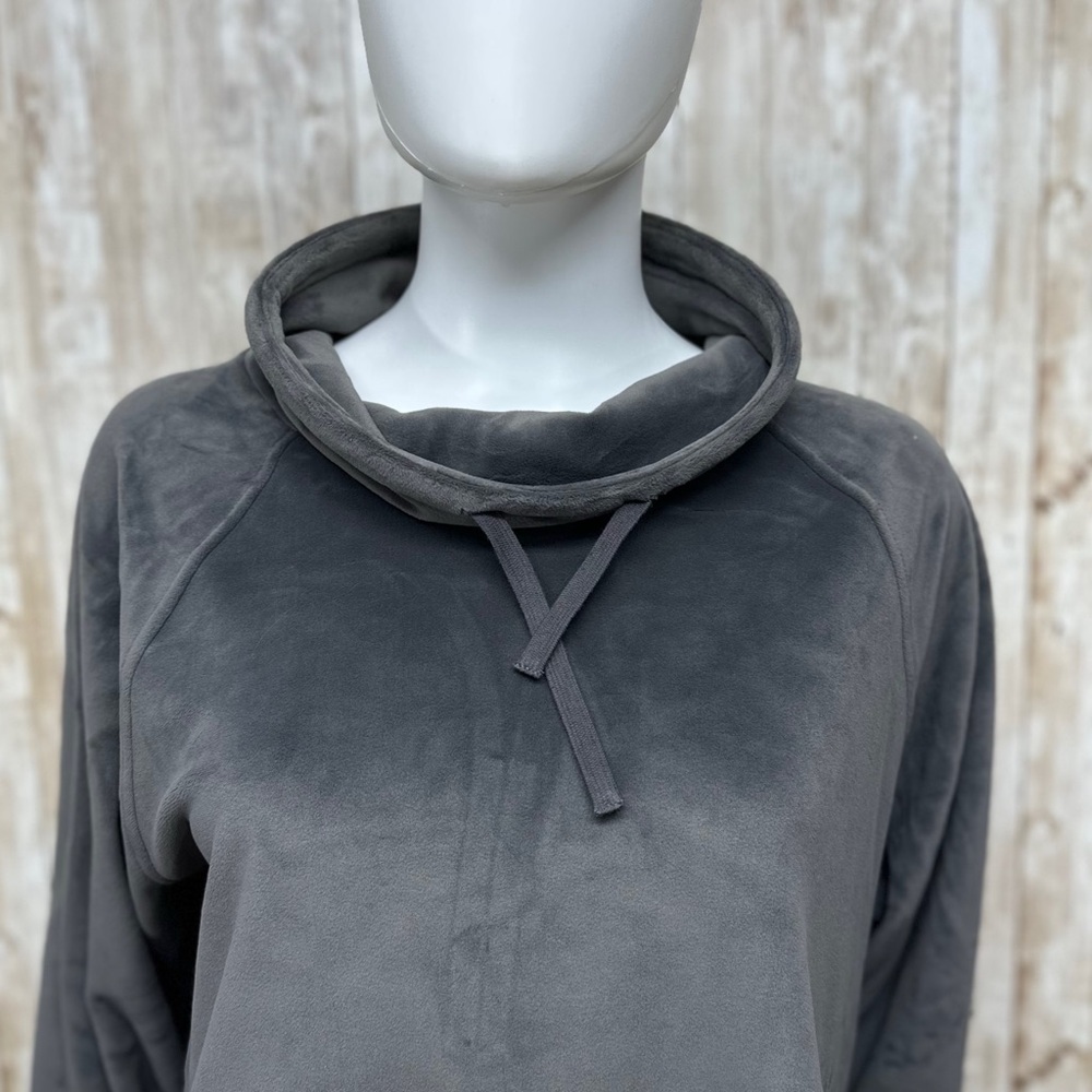 Barefoot Dreams LuxChic Grey Funnel Neck Pullover NWT [13164] - Picture 4 of 8